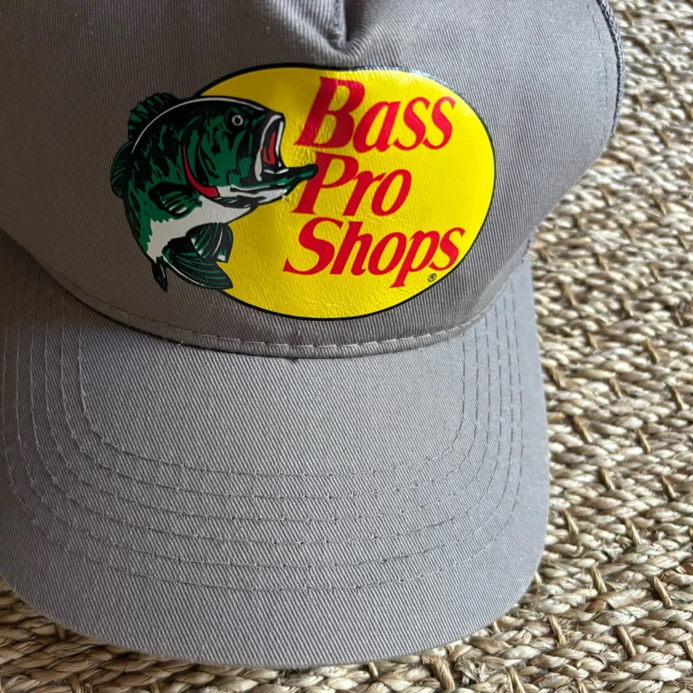 Bass Pro Shops Mesh Adjustable Trucker Hat - Khaki - Picture 8 of 10